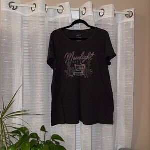 Torrid Charcoal Graphic Tee with Cactus Design